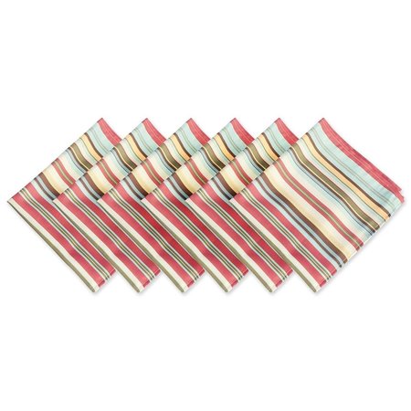 FASTFOOD 20 x 20 in. Summer Stripe Outdoor Napkin FA2567189